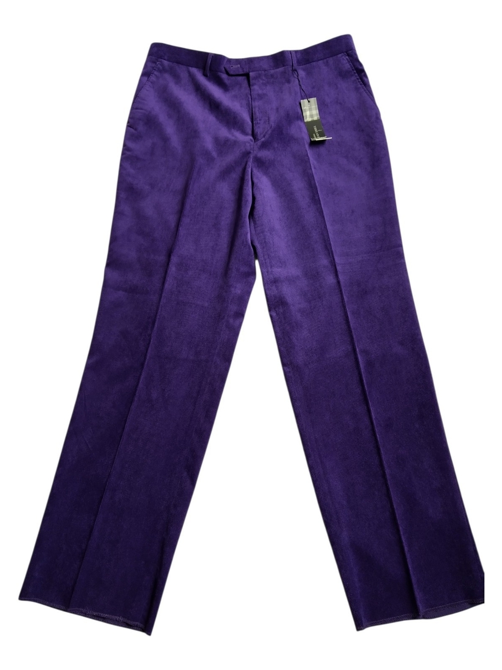 Men's Corduroy Trousers in Deep Purple - Classic Straight Fit